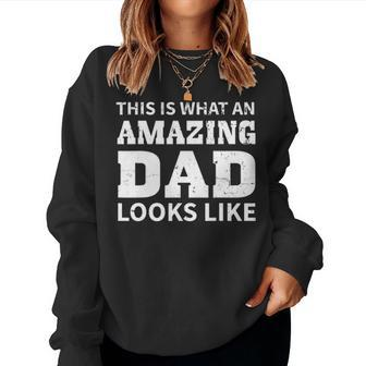 Funny Fathers Day Daddy Gifts From Son Daughter Kids Wife Women Crewneck Graphic Sweatshirt - Seseable
