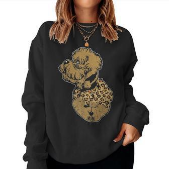 Funny Leopard Cockapoo Mom Costume Mothers Day Gift Women Crewneck Graphic Sweatshirt - Seseable