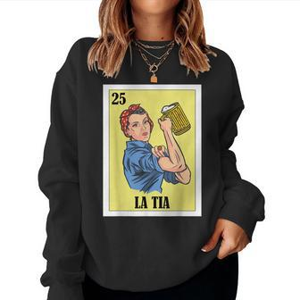 Funny Mexican Design For Aunt La Tia Women Crewneck Graphic Sweatshirt - Thegiftio UK
