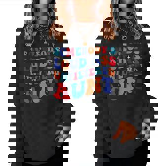 Funny Retro Somebodys Loud Ass Unfiltered Aunt Humor Women Crewneck Graphic Sweatshirt - Thegiftio