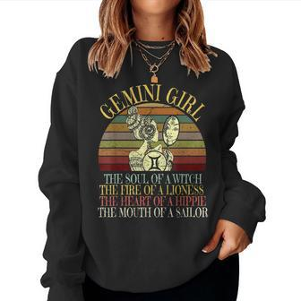 Gemini Girl Zodiac Sign T May & June Birthday Women Women Sweatshirt | Mazezy