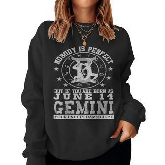 Gemini Zodiac Sing June 14 Women Man Birthday Women Sweatshirt | Mazezy