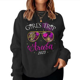 Girls Trip Aruba 2023 For Women Weekend Birthday Squad Women Sweatshirt | Mazezy
