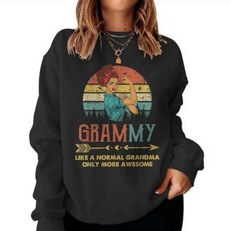 Grammy Like A Normal Grandma Only More Awesome Women Grandma Women Crewneck Graphic Sweatshirt - Seseable