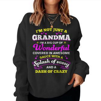 Grandma A Big Cup Of Wonderful Grandma Women Sweatshirt | Mazezy
