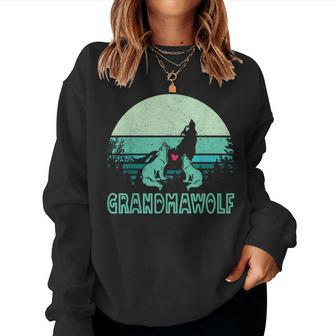 Grandmawolf For Lovers Mom Grandma Wolf & Wolves Women Sweatshirt | Mazezy
