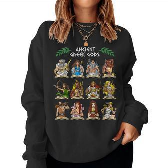 Greek Mythology Gods Ancient Greece Short Sleeve Women Sweatshirt | Mazezy
