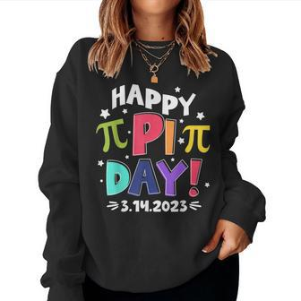 Groovy Happy Pi Day 314 Funny Math Science Teacher Students Women Crewneck Graphic Sweatshirt - Seseable