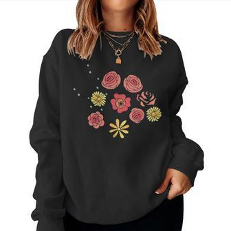 Happiness Is Being A Gigi Flower Mother Day Women Crewneck Graphic Sweatshirt - Seseable
