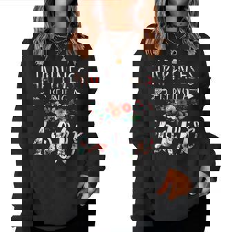 Happiness Is Being A Lolli For Mother Day Gifts Women Crewneck Graphic Sweatshirt - Seseable