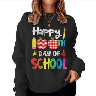 Happy 100Th Day Of School Teacher Student 100 Days Smarter V3 Women Crewneck Graphic Sweatshirt - Thegiftio UK