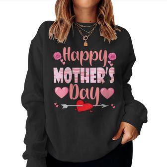 Womens Happy 2023 Cute Floral For Women Mom Grandma Women Sweatshirt | Mazezy
