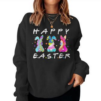 Happy Easter Day Cute Bunny Rabbit Tie Dye Women Girls Women Sweatshirt | Mazezy