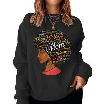 Happy Mother’S Day Black American Mom Queen Afro African Women Sweatshirt | Mazezy