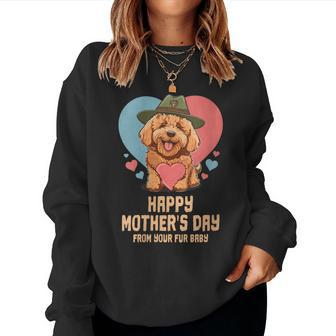 Happy Mothers Day From Your Fur Baby Goldendoodle Dog Mom Gift For Womens Women Crewneck Graphic Sweatshirt - Thegiftio UK