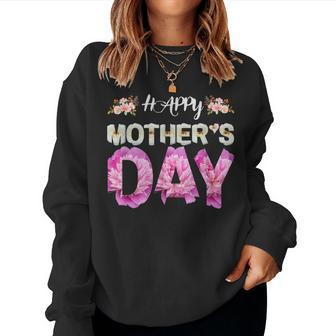 Happy Mothers Day - Inspired Floral Womens Mothers Day Women Crewneck Graphic Sweatshirt - Thegiftio UK