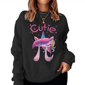 Happy Pie Day Cute Pi Unicorn 314 Stem Math Teacher Women Sweatshirt | Mazezy