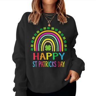 Happy St Saint Patricks Day Rainbow Girls Kids Women Sweatshirt | Mazezy