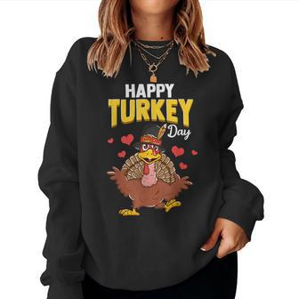 Happy Turkey Day Thanksgiving Gobble Kids Women Men Women Sweatshirt | Mazezy