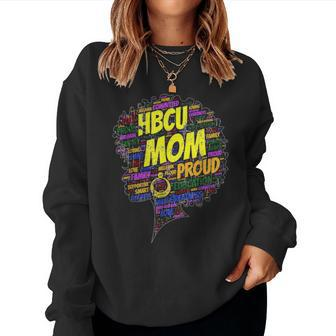 Hbcu Mom Parent Graduation Afro For Women Women Crewneck Graphic Sweatshirt - Seseable