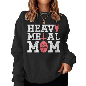 Heavy Metal Mom Mothers Day Rock And Roll Concert Music Women Crewneck Graphic Sweatshirt - Seseable