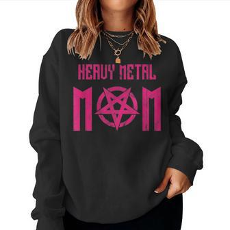 Heavy Metal Mom Rock Music Mama Mothers Day Gift Women Crewneck Graphic Sweatshirt - Seseable