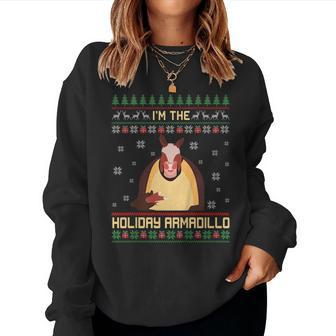 Im The Holiday Armadillo Christmas Sweater Ugly X-Mas Women Sweatshirt | Mazezy AU