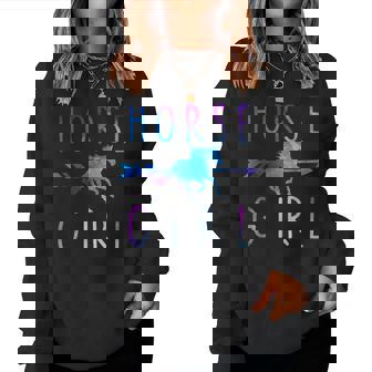 Horse Girl Love Horseback Ridingn Tween Women Mom Rider Women Crewneck Graphic Sweatshirt | Seseable CA