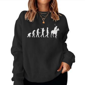 Horse Polo Evolution For Polo Players Women Sweatshirt | Mazezy