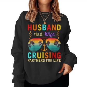 Husband Wife Cruising Partners For Life Cruise Vacation Trip Women Sweatshirt | Mazezy