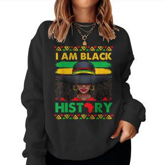 I Am Black History Pride Black History Month Men Women Women Crewneck Graphic Sweatshirt - Seseable