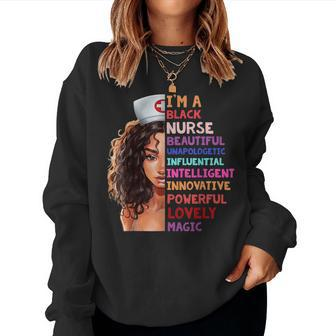I Became A Nurse Melanin Queen Black Girl Magic Nurses Day Women Crewneck Graphic Sweatshirt | Seseable UK