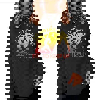 I Climb Like A Girl Rock Climbing Gear Kids Women Sunset Women Crewneck Graphic Sweatshirt | Seseable CA