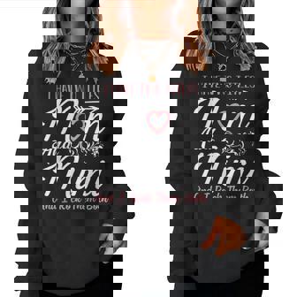 I Have Two Titles Mom And Mimi Mothers Day V3 Women Crewneck Graphic Sweatshirt - Seseable