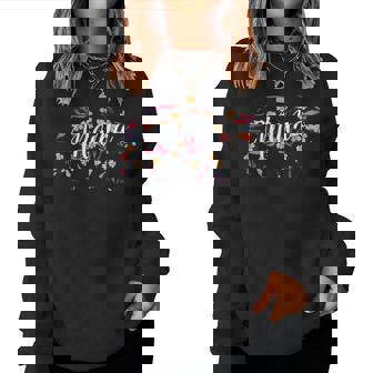 I Love My Mom Best Mom Mother Floral Mama Bear Women Crewneck Graphic Sweatshirt | Seseable CA