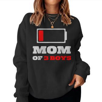 Ideas For Mom Of 3 Boys Women Sweatshirt | Mazezy