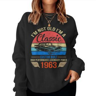 Im Classic Car 60Th Birthday Gift 60 Years Old Born In 1963 Women Crewneck Graphic Sweatshirt - Seseable