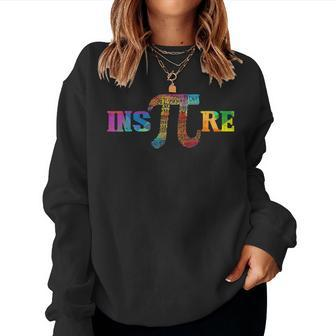 Inspire Pi 3 14 Math Teacher Pi National Day V3 Women Crewneck Graphic Sweatshirt - Seseable