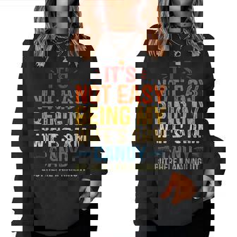 Its Not Easy Being My Wifes Arm Candy But Here I Am Women Sweatshirt | Mazezy