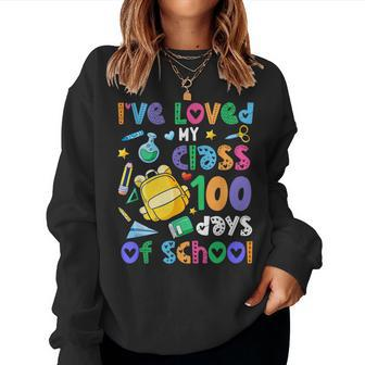 Ive Loved My Class For 100 Days Of Schoolstudents Teacher Women Crewneck Graphic Sweatshirt - Seseable