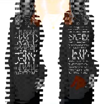 Jenny Name Personalized Birthday Christmas Joke Women Sweatshirt | Mazezy