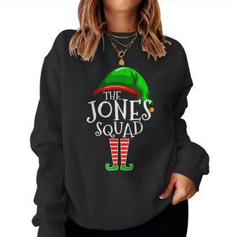 Jones Squad Elf Group Matching Family Name Christmas Women Sweatshirt | Mazezy