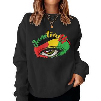 Junenth Eye African American Women Black History Pride Women Sweatshirt | Mazezy