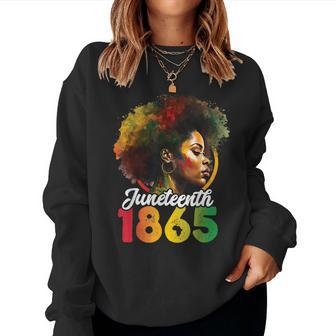 Junenth Is My Independence Day Womens Black Pride Women Sweatshirt | Mazezy