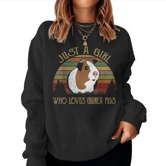 Just A Girl Who Loves Guinea Pig Mom Clothes For Women Women Crewneck Graphic Sweatshirt - Seseable