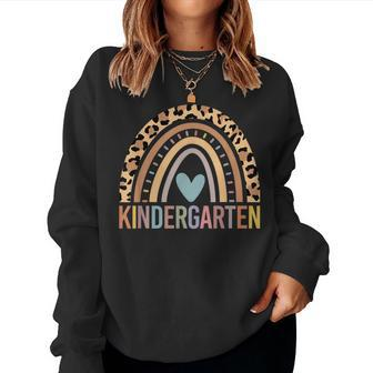 Kindergarten Rainbow Girls Boys Teacher Team Kinder Squad Women Sweatshirt | Mazezy