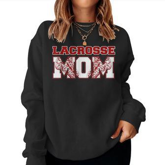 Lacrosse Mom Womens Gift Lax Sports Mother Funny Gift Women Crewneck Graphic Sweatshirt - Seseable