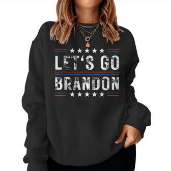 Lets Go Brandon Funny Trendy Sarcastic Lets Go Brandon Women Crewneck Graphic Sweatshirt - Seseable
