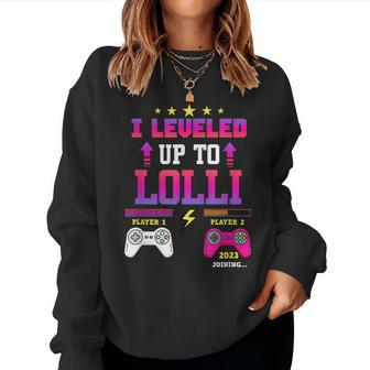 I Leveled Up To Lolli Future Mom Level Unlocked Est 2023 Women Sweatshirt