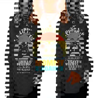 Leveling Up To Mommy Again Promoted To Newly Mommy Women Crewneck Graphic Sweatshirt - Thegiftio